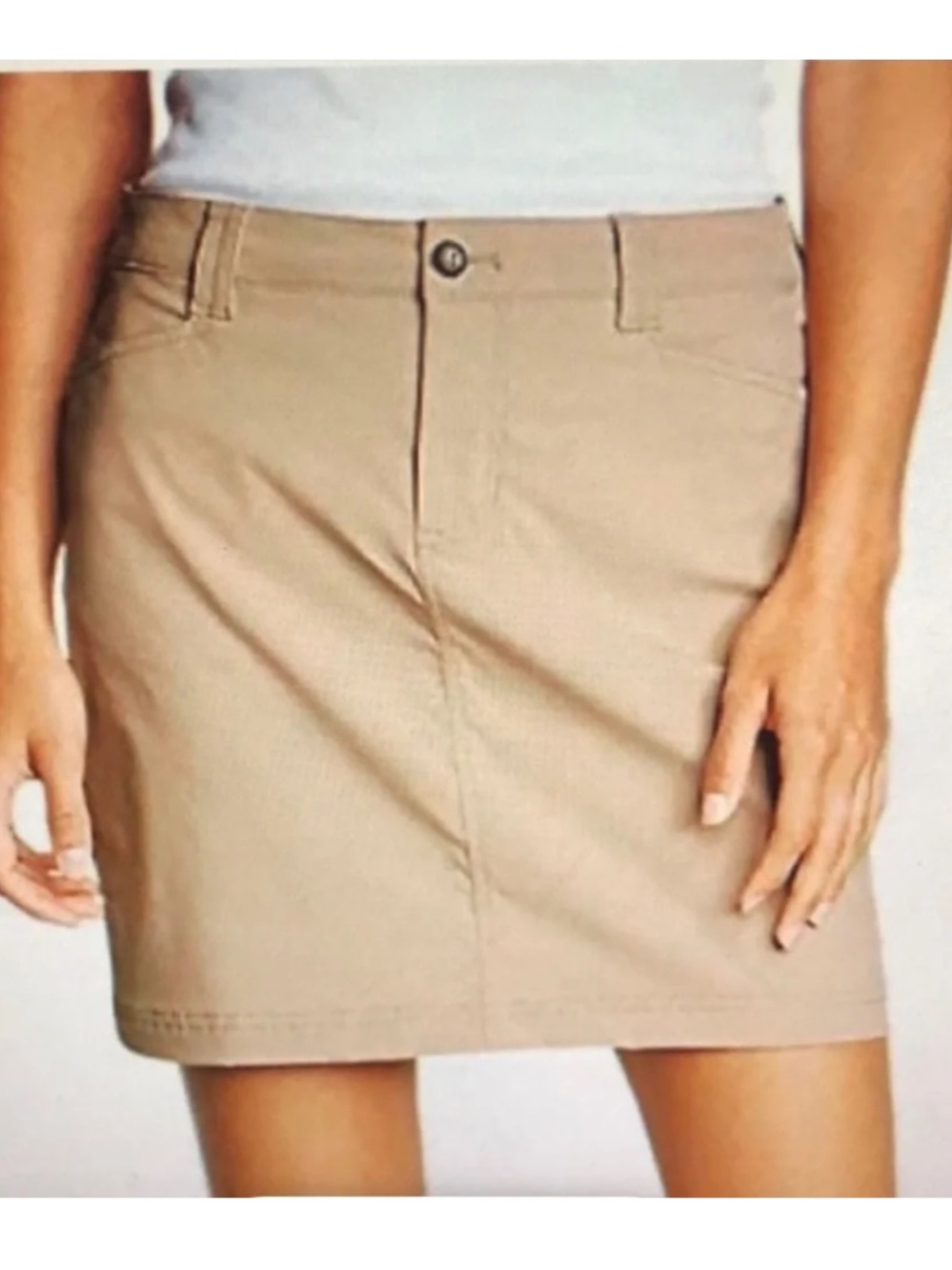 Eddie Bauer Travex Skirt Skort Khaki Sz 18